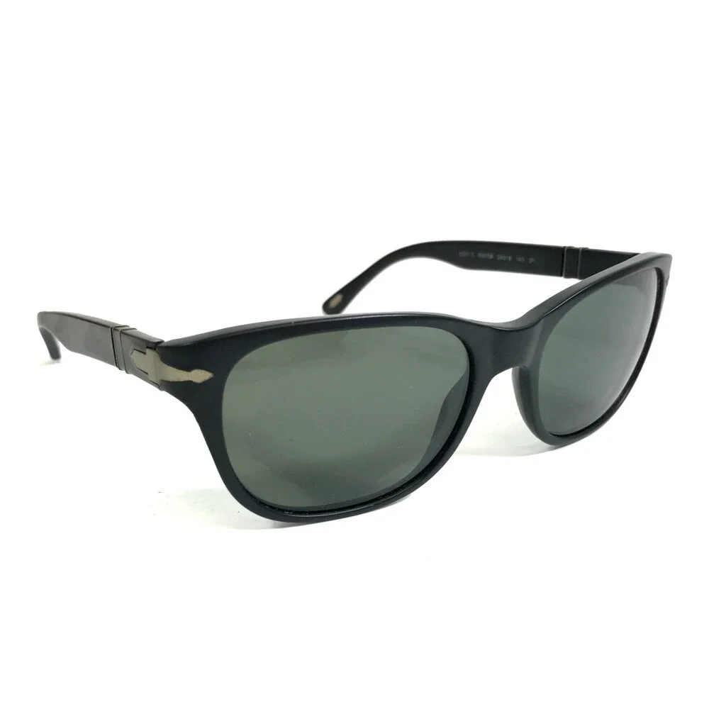 Persol Sunglasses 3020-S 900/58 Black Cat Eye Frames with Gray Polarized Lenses